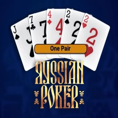 Russian Poker slot logo by OneTouch Games at 7bet Casino